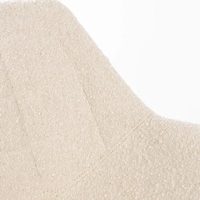 Zuiver Doulton Swivel Design Eetkamerstoel Draaibaar Wit Boucle