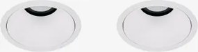 Pack Van 2 Inbouw Led-downlights Met Ronde Frames Ø8 Cm Voor Buitengebruik In Aluminium Orelva Wit & 23º & Wit Koud 4000k & 11 W - Sklum