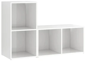 vidaXL Tv-meubelen 2 st 72x35x36,5 cm spaanplaat hoogglans wit
