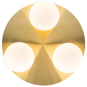 Moderne badkamer plafondlamp messing 3-lichts - Cederic
