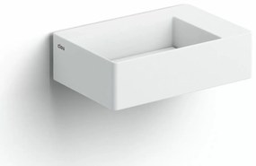 Clou New Flush 2 fontein solid surface 36cm met afvoerplaat wit mat