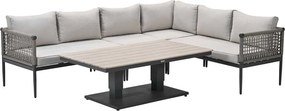 Garden Impressions Burela - Brugge lounge dining set 5-delig rechts - taupe