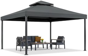 Antraciet tuinpaviljoen Valencia 4x4 m Tuinpunt