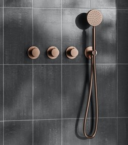 Saniclear Plus inbouw regendouche met inbouw douchekop 30x30cm geborsteld koper
