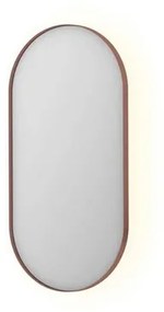 INK SP21 Spiegel - 50x100cm - LED verlichting - dimbaar - spiegelverwarming - in stalen kader - horizontaal/verticaal - geborsteld koper 8408969