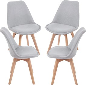 Set 4 Synk Stoffen Stoelen