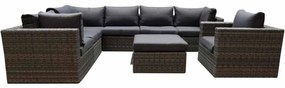 Rio hoek loungeset 8-delig antraciet