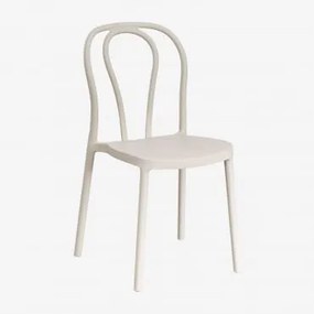 Set Van 2 Stapelbare Eetkamerstoelen In Polypropyleen Mizzi Tapioca Beige - Sklum