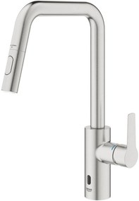 Grohe Start E keukenmengkraan met handmatige en touch-free bediening supersteel