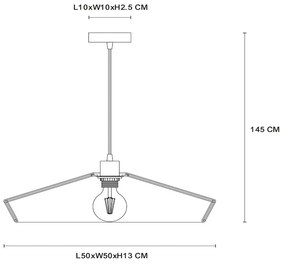 Lucide Yunkai hanglamp 50cm E27 rotan