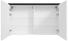 Fontana Basic spiegelkast 100cm met 2 deuren zwart mat