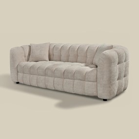 3-zits Bank Met Vakken Stiksels Beige