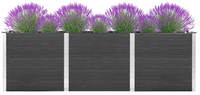 vidaXL Plantenbak verhoogd 300x100x91 cm HKC grijs