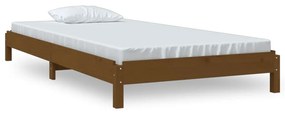 vidaXL Bed stapelbaar 90x190 cm massief grenenhout honingbruin