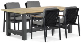Tuinset 4 personen 200 cm Aluminium/rope Grijs Coco Ralph/San