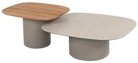Taste by 4 Seasons Demi set van 2 salontafels cloud 50 x 60 en 70 x 80 cm SALE Loungetafel antraciet weerbestendig