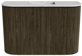Mondiaz Joya DLux 65cm toiletmeubel ronding links/rechts shadow met wastafel faye midden zonder kraangat opalo