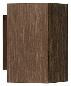 Moderne wandlamp donkerbrons vierkant 2-lichts - Sandy