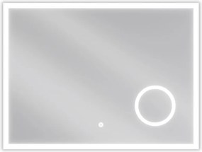 Mexen Kala verlichte badkamerspiegel met cosmeticaspiegel 80 x 60 cm, LED 6000K, anti-condens - 9820-080-060-611-00
