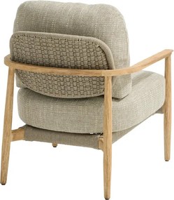 Taste by 4 Seasons Milou low dining tuinstoel Teak/Ibiza Moss LoungestoelTuinstoel   bruin weerbestendig