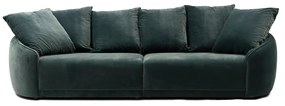 Rivièra Maison - Courtney Sofa 3,5 Seater, velvet IV, turquoise - Kleur: 23740
