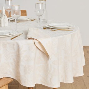 Rond tafelkleed in jacquard katoen, LINDA