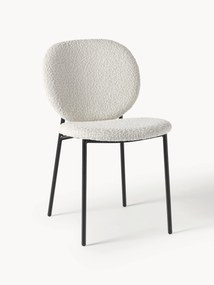 Bouclé gestoffeerde stoelen Ulrica, 2 stuks