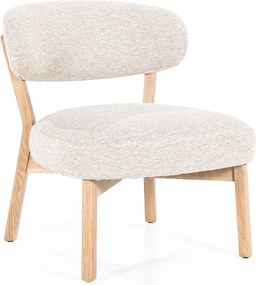 Eleonora Mikky Design Fauteuil Eiken En Taupe Stof