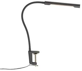 Klem bureaulamp zwart incl. LED met touch dimmer - Lionard
