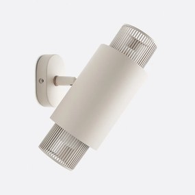 Dubbele wandlamp, scharnierend, in ijzer en opaline glas, Leila