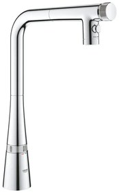 Grohe Zedra smartcontrol keukenkraan L-uitl. uittrekbare dual spray 31886000