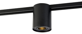 Moderne 1-fase railSpot / Opbouwspot / Plafondspot zwart - Iconic Rondoo Up Modern GU10 Binnenverlichting Lamp
