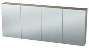 Nemo Spring Nebulo spiegelkast - 160x65x17.8cm - 4 deuren - glazen leggers - met stopcontact - zonder schakelaar - kleur: U1202 ST9 Cashmere 20037003
