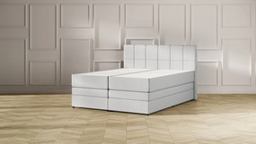 Emma Deluxe Storage Boxspring 160x200cm - Lichtgrijs - Elegant Hoofdbord