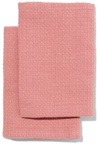 HEMA Vaatdoekjes Wafelstructuur 30x30 Roze - 2 Stuks (roze)