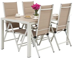 Verona polywood aluminium tuinset voor 4 personen Garden Point beige