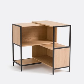 Eiken fineer modulaire en uittrekbare consoletafel Volga