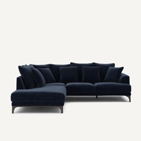 Hoekbank in chenille fluweel, ARMENTO