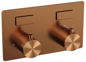 BRAUER Copper Edition - 2 functies - inbouwthermostaat - met inbouwdeel - drukknoppen - in/afbouwdelen - koper geborsteld PVD 5-GK-155