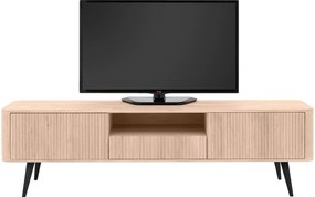 Goossens Tv Meubel Seppe, 2 deuren 1 lade 1 open vak 180 cm breed