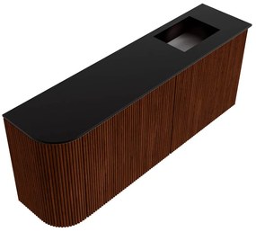 Mondiaz Joya 100cm toiletmeubel ronding links ruby met wastafel faye rechts zonder kraangat urban
