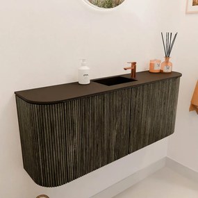 Mondiaz Joya 105cm toiletmeubel ronding links/rechts shadow met wastafel faye midden 1 kraangat urban