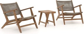 Bistro- en balkonset Bellagio  | 2 personen | Tuinset teakhout | 3-delig | Kees Smit Tuinmeubelen