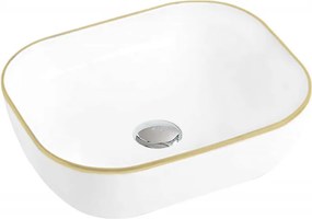 Mexen Mirabel opbouw wastafel 50 x 40 cm, wit/goud - 22115005