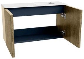 Mondiaz Joya 70cm toiletmeubel dusk met wastafel faye rechts zonder kraangat talc