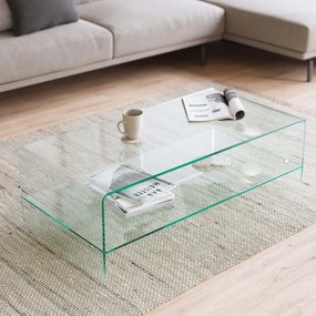 Kave Home Burano Salontafel Glas Rechthoekig - 110 X 55cm.