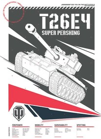 Ilustratie World of Tanks - Super Pershing, WOT