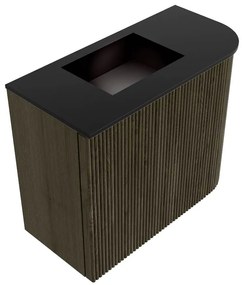 Mondiaz Joya 50cm toiletmeubel ronding rechts shadow met wastafel faye links 1 kraangat urban