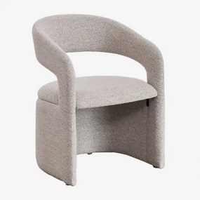 Pakket Van 2 Jules Gestoffeerde Eetkamerstoelen Met Armleuningen Bouclé Aardetinten - Sklum