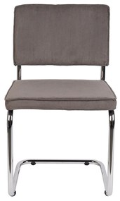 Zuiver Ridge Rib Retro Stoel Ribstof Grijs